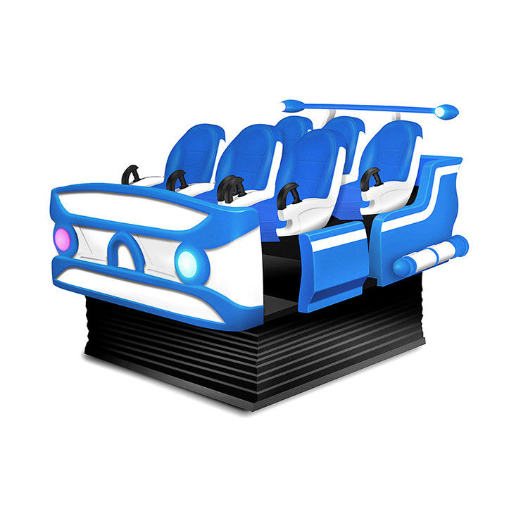 Fiberglass 6 Seats Virtual Reality Cinema , 9D 6 Dof Motion VR Movie Theater