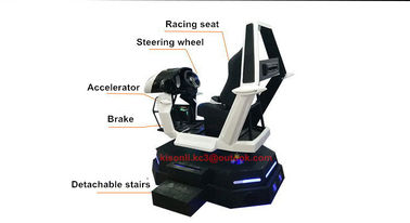 Modern Design VR Racing Simulator , Fiberglass 9D VR Driving Simulator Game